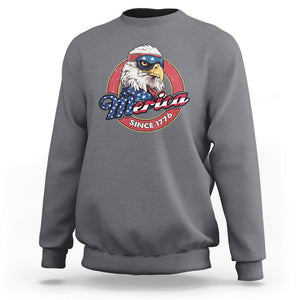 Patriotic American Eagle Sweatshirt Merica Since 1776 Freedom Tour 4th of July Independence Day TS02 Charcoal Print Your Wear