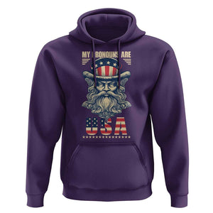 Uncle Sam Hoodie My Pronouns Are USA TS02 Purple Print Your Wear