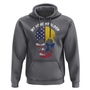 Colombian American Skull Hoodie My Home My Blood Flags TS02 Charcoal Print Your Wear