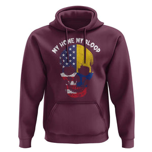 Colombian American Skull Hoodie My Home My Blood Flags TS02 Maroon Print Your Wear