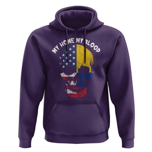 Colombian American Skull Hoodie My Home My Blood Flags TS02 Purple Print Your Wear