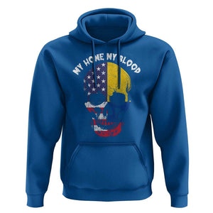 Colombian American Skull Hoodie My Home My Blood Flags TS02 Royal Blue Print Your Wear