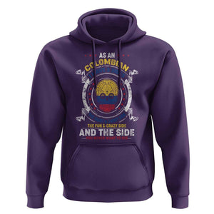 Colombian Skull Hoodie I Have 3 Sides The Quiet And Sweet Side, The Fun And Crazy Side And The Side You Never Want To See TS02 Purple Print Your Wear