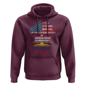 Colombian American Hoodie American Grown with Colombian Roots TS02 Maroon Print Your Wear