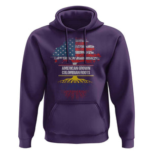 Colombian American Hoodie American Grown with Colombian Roots TS02 Purple Print Your Wear