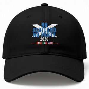 No Scotland No Party 2026 Saltire Flag Baseball Cap Game Day Soccer Fans Football Tournament