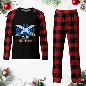 No Scotland No Party 2026 Saltire Flag Plaid Pajama Set Game Day Soccer Fans Football Tournament