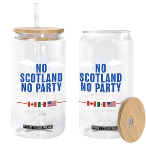 No Scotland No Party 2026 Saltire Flag Glass Can Game Day Soccer Fans Football Tournament