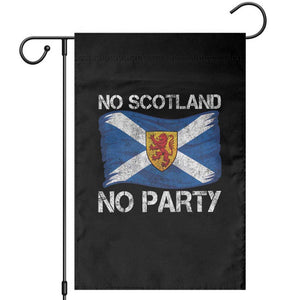 No Scotland No Party Saltire Flag Lion Rampant Crest Garden Flag Game Day Soccer Fans Football Tournament