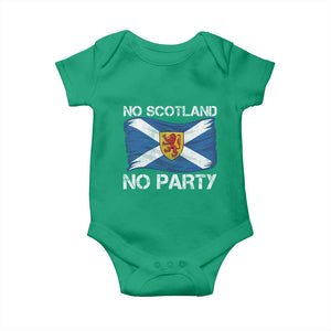 No Scotland No Party Saltire Flag Lion Rampant Crest Baby Onesie Game Day Soccer Fans Football Tournament