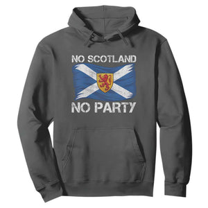 No Scotland No Party Saltire Flag Lion Rampant Crest Hoodie Game Day Soccer Fans Football Tournament