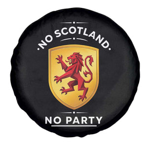 No Scotland No Party Gold Heraldic Shield Red Lion Rampant Spare Tire Cover Game Day Soccer Fans Football Tournament