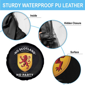 No Scotland No Party Gold Heraldic Shield Red Lion Rampant Spare Tire Cover Game Day Soccer Fans Football Tournament