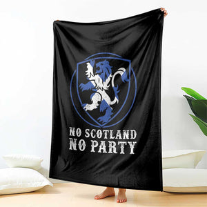No Scotland No Party Distressed Shield Saltire Cross Throw Blanket Vintage Football Fans Game Day