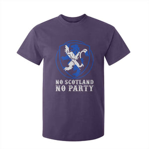No Scotland No Party Distressed Shield Saltire Cross T Shirt For Kid Vintage Football Fans Game Day
