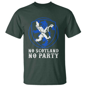 No Scotland No Party Distressed Shield Saltire Cross T Shirt Vintage Football Fans Game Day