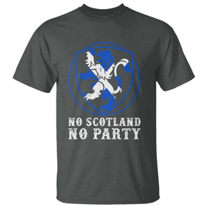 No Scotland No Party Distressed Shield Saltire Cross T Shirt Vintage Football Fans Game Day