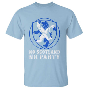No Scotland No Party Distressed Shield Saltire Cross T Shirt Vintage Football Fans Game Day
