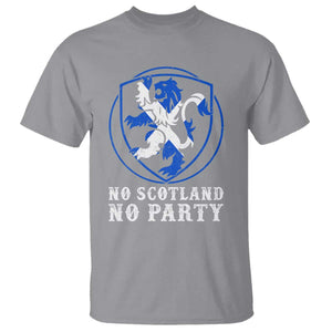 No Scotland No Party Distressed Shield Saltire Cross T Shirt Vintage Football Fans Game Day