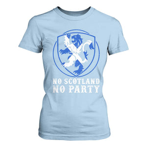 No Scotland No Party Distressed Shield Saltire Cross T Shirt For Women Vintage Football Fans Game Day