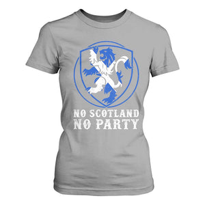 No Scotland No Party Distressed Shield Saltire Cross T Shirt For Women Vintage Football Fans Game Day