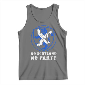 No Scotland No Party Distressed Shield Saltire Cross Tank Top Vintage Football Fans Game Day