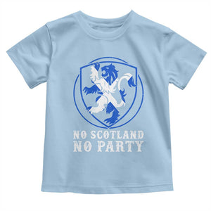 No Scotland No Party Distressed Shield Saltire Cross Toddler T Shirt Vintage Football Fans Game Day