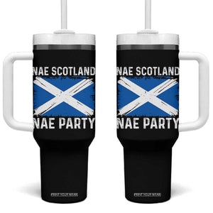 Nae Scotland Nae Party Saltire Flag Tumbler With Handle Vintage Scottish Accent Soccer Fans Football Tournament