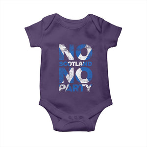 No Scotland No Party Saltire Flag Baby Onesie Football Fans Soccer Tournament Sports Lover