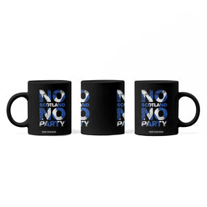 No Scotland No Party Saltire Flag Coffee Mug Football Fans Soccer Tournament Sports Lover
