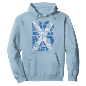 No Scotland No Party Saltire Flag Hoodie Football Fans Soccer Tournament Sports Lover