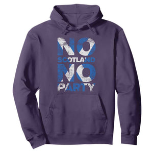 No Scotland No Party Saltire Flag Hoodie Football Fans Soccer Tournament Sports Lover