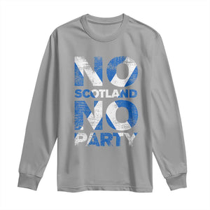 No Scotland No Party Saltire Flag Long Sleeve Shirt Football Fans Soccer Tournament Sports Lover