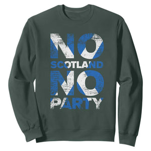 No Scotland No Party Saltire Flag Sweatshirt Football Fans Soccer Tournament Sports Lover