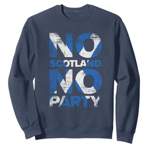 No Scotland No Party Saltire Flag Sweatshirt Football Fans Soccer Tournament Sports Lover
