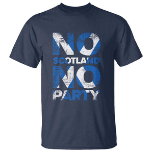 No Scotland No Party Saltire Flag T Shirt Football Fans Soccer Tournament Sports Lover