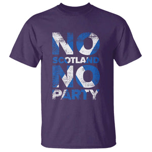 No Scotland No Party Saltire Flag T Shirt Football Fans Soccer Tournament Sports Lover