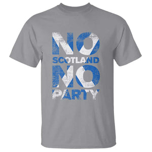 No Scotland No Party Saltire Flag T Shirt Football Fans Soccer Tournament Sports Lover
