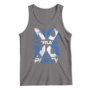 No Scotland No Party Saltire Flag Tank Top Football Fans Soccer Tournament Sports Lover