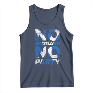 No Scotland No Party Saltire Flag Tank Top Football Fans Soccer Tournament Sports Lover