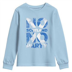 No Scotland No Party Saltire Flag Youth Sweatshirt Football Fans Soccer Tournament Sports Lover