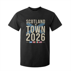 Scotland in Town 2026 Football Fans T Shirt For Kid Soccer Tournament North American Sports Lovers