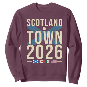 Scotland in Town 2026 Football Fans Sweatshirt Soccer Tournament North American Sports Lovers