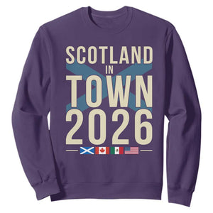 Scotland in Town 2026 Football Fans Sweatshirt Soccer Tournament North American Sports Lovers