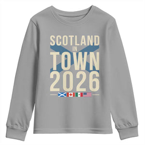 Scotland in Town 2026 Football Fans Youth Sweatshirt Soccer Tournament North American Sports Lovers