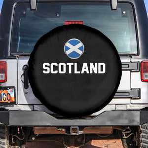 Scotland Round Saltire Flag Emblem Spare Tire Cover Classic Varsity Typography Sports Fans