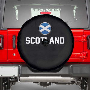 Scotland Round Saltire Flag Emblem Spare Tire Cover Classic Varsity Typography Sports Fans
