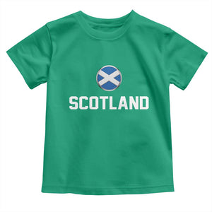 Scotland Round Saltire Flag Emblem Toddler T Shirt Classic Varsity Typography Sports Fans