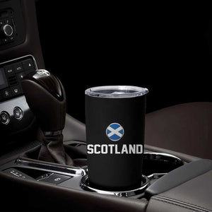 Scotland Round Saltire Flag Emblem Tumbler Cup Classic Varsity Typography Sports Fans