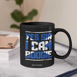 Funny Scottish Anthem Fan Saltire Flag Coffee Mug Yes Sir I Can Boogie Sports Style Scotland Football Supporters